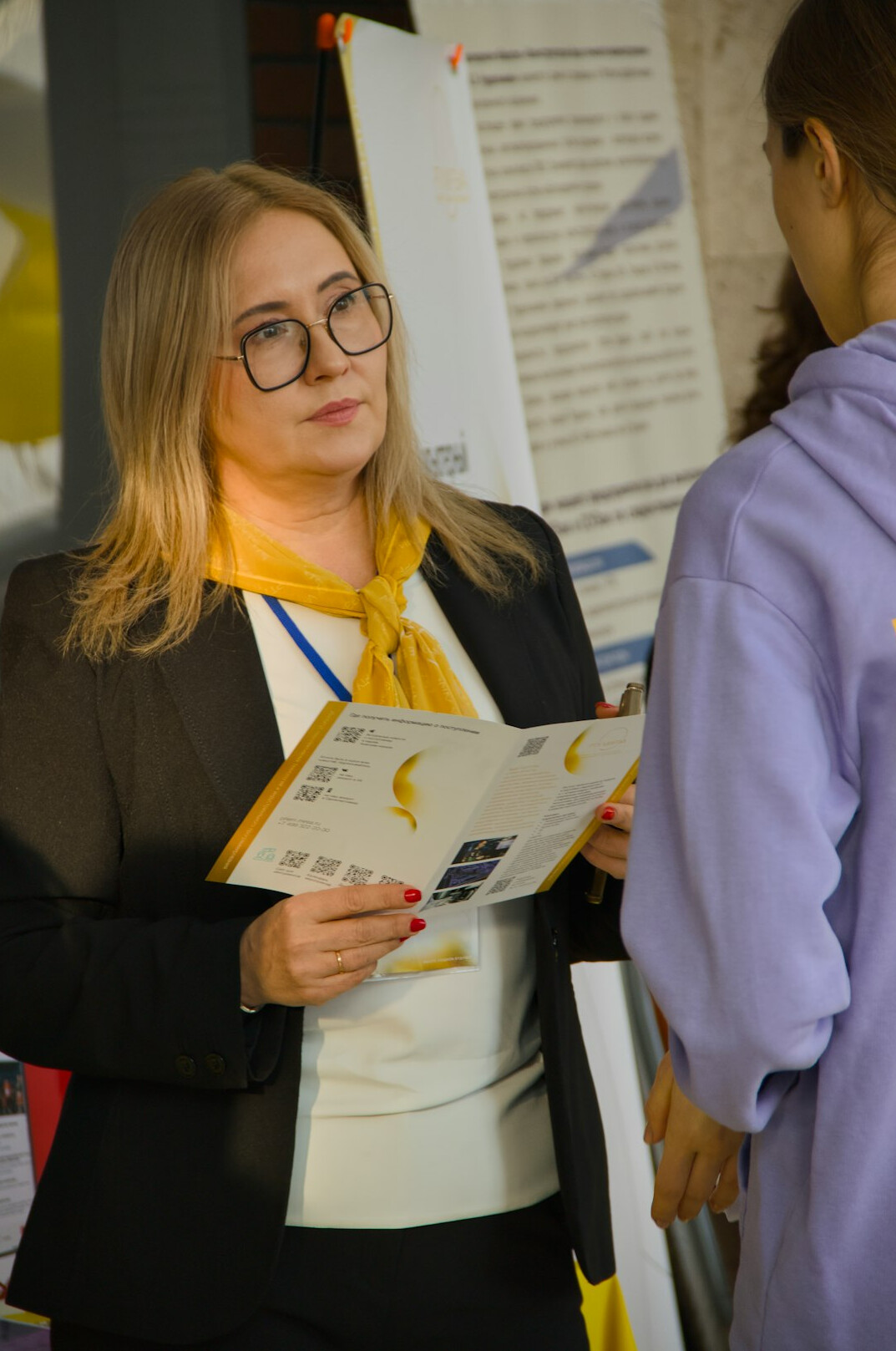 student presenting project
