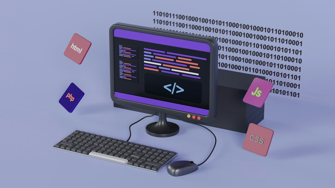 html css code on screen